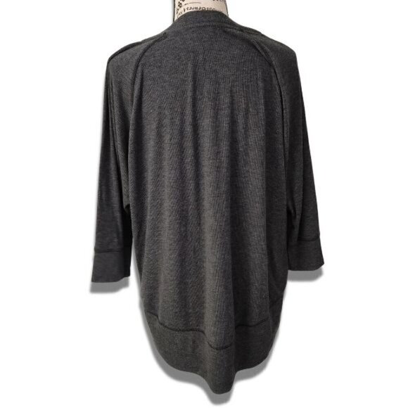 Zara W/B Collection Gray Silver Metallic Knit Top Sweater S - Picture 2 of 7